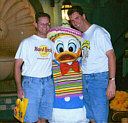 Brent, Donald Duck & Chris at EPCOT