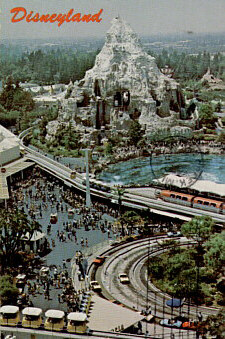 Disneyland Monorail from Postcard Image