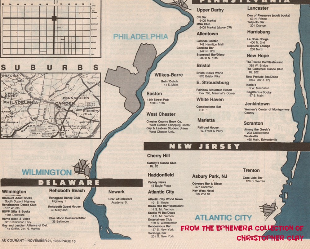 Au Courant Guide to PA & NJ, 1988